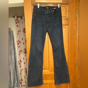 Express Dark Wash Boot Mid Rise Jeans